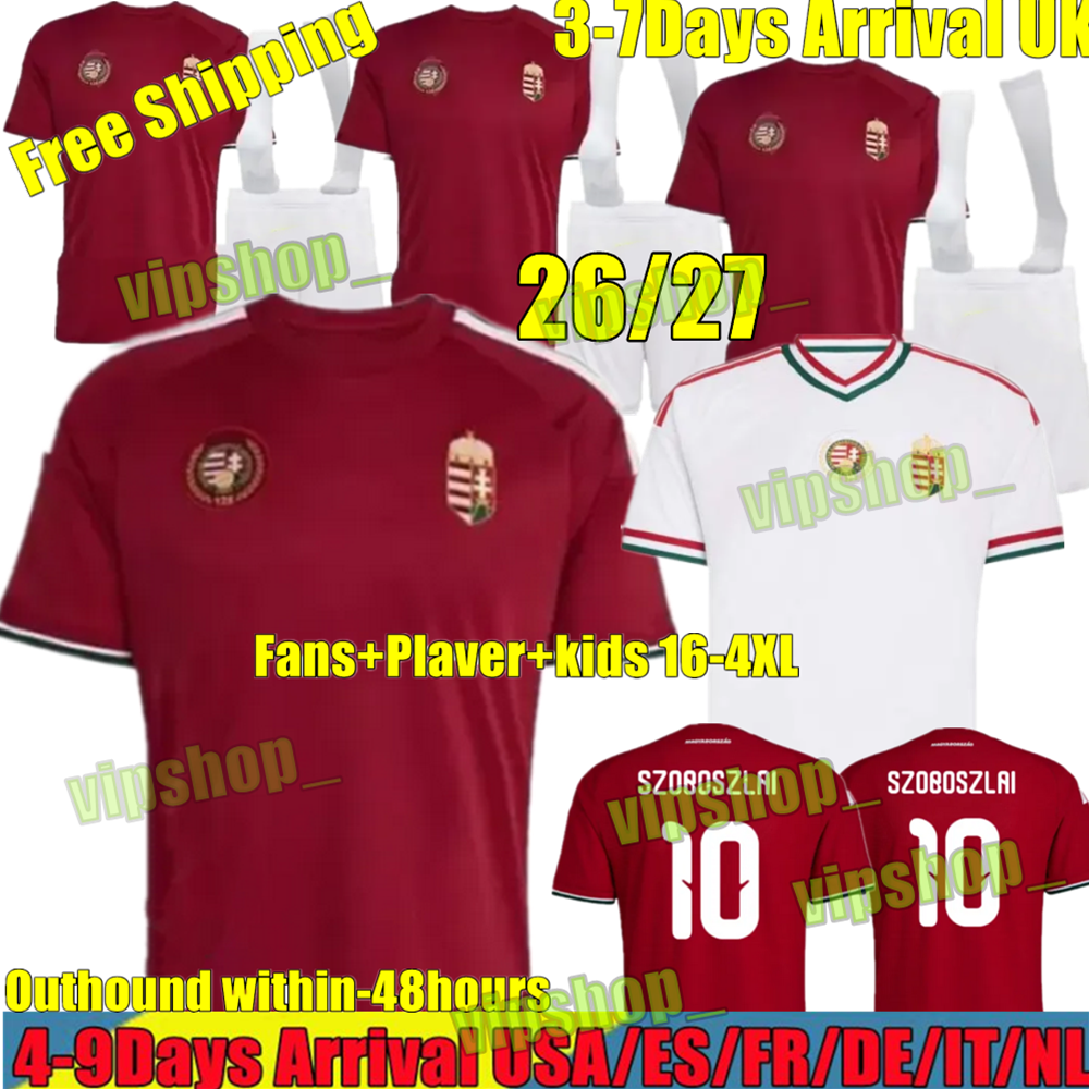 2026 27 Hungary Soccer Jerseys national team SZOBOSZLAI T TUYMUO SZALLAI SZALAI FERENCZI GAZDAG VINICIUS ORBAN PRISKIN de futbol YIUSX Hungary Jerseys man kids kit