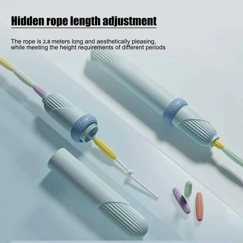 1pcs Bamboo Joint Skipping Rope Soft Bead Fitness Skipping Rope Adjustable Skipping Rope Suitable For Fitness Training M260319