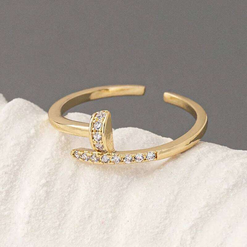 Jewelry Ring European and American open nail children's niche high-end ring personality cold wind rings