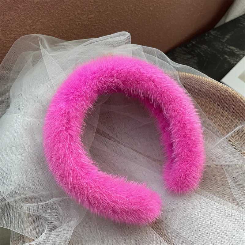 2023 Hot Sale Women Luxury winter 100 Real Mink Fur Headbands High Quality Real Fur Hair Band Lady Fashion Hair Hoop Furry Gift H260319