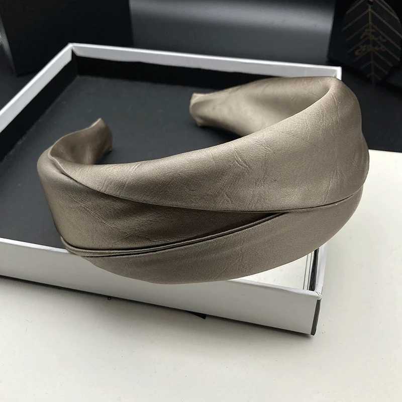 Satin headband for women new high skull top adult headpiece wide edge compression headband H260319