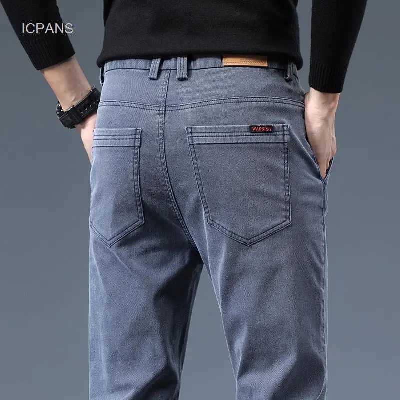 Smil Straight Men Jeans Autumn casual black gray denim trousers pants for man korea clothing M260319