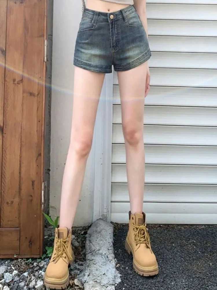 Summer Women Korean Retro Sexy Thin Hot Denim Shorts Jeans Lady Mini Pants Girls Tight Elastic High Street Ultra Short Jeans M260319