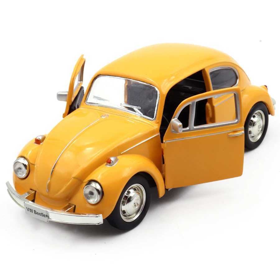 Makeda 136 Beetle Diecast Pull Back Car Model Toy New Lovely Vintage for Children Gift Decor Cute Figurines Miniatures Y260319