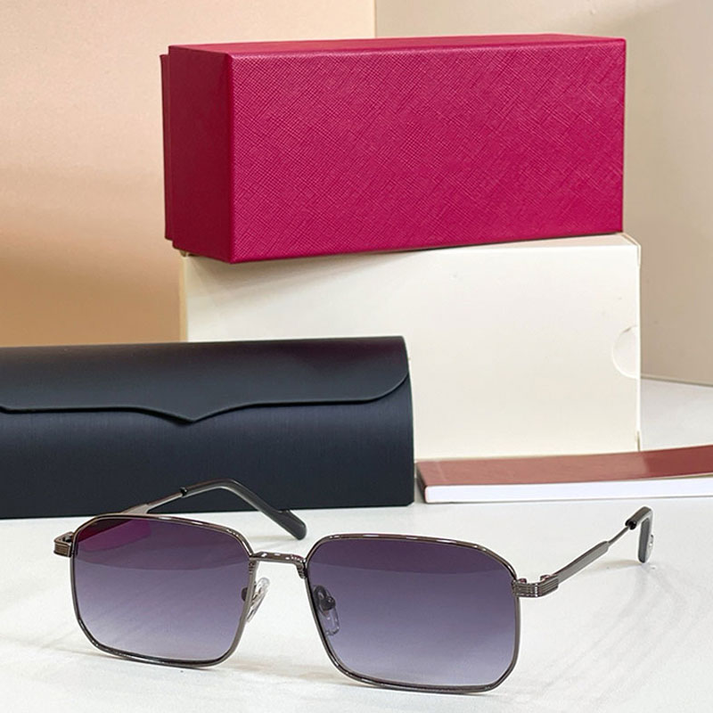 Fashion Mens Rectangular Casual Sunglasses CT0824S Metal Frame Outdoor Party Beach Travel Sunglasses Anti UV Band Box