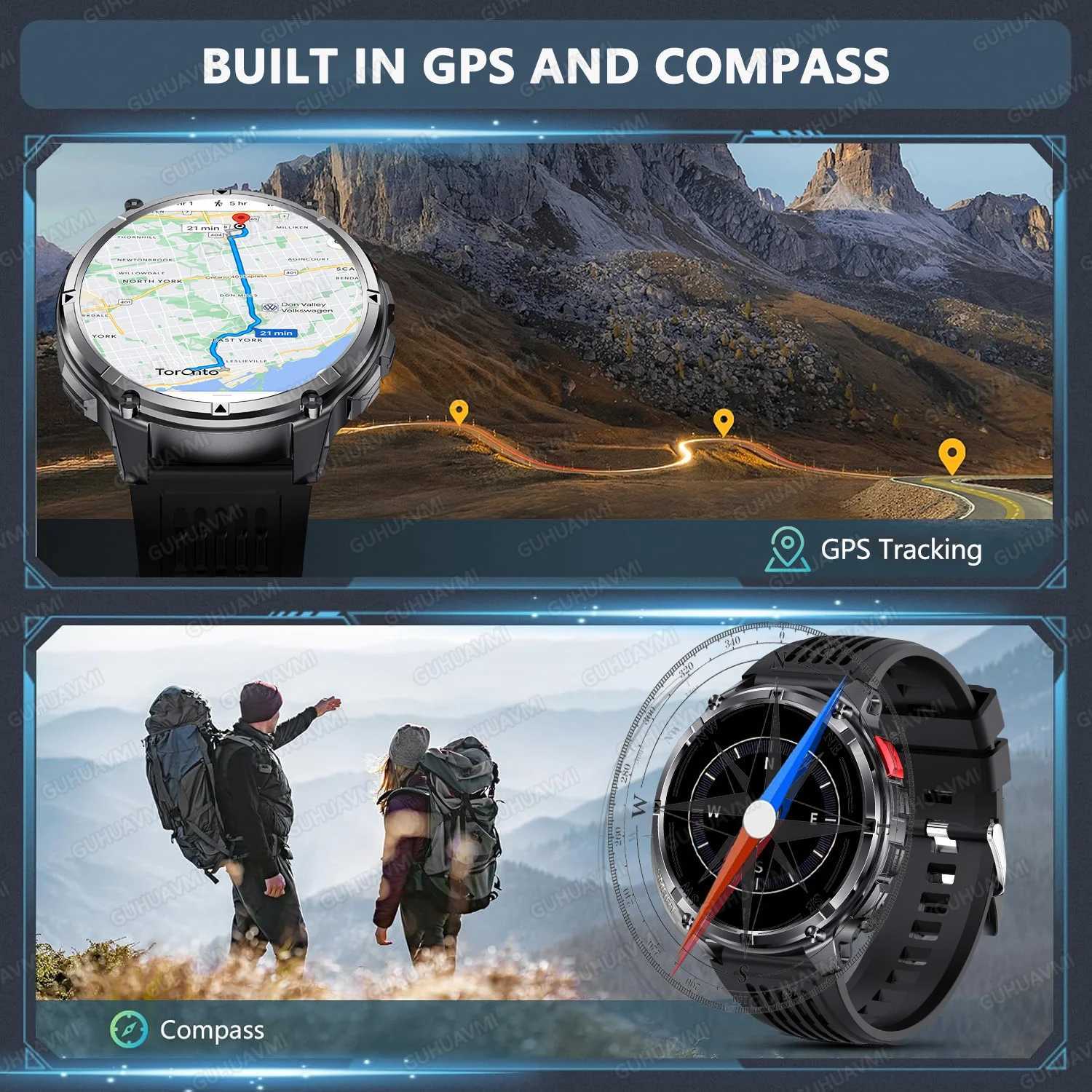 2026 New T-Rex3 Ultra 1100Mah Military Smart Watch Men 17AMOLED GPS Path 5ATM Waterproof Compass LED Flashlight Smartwatch iOS D260319