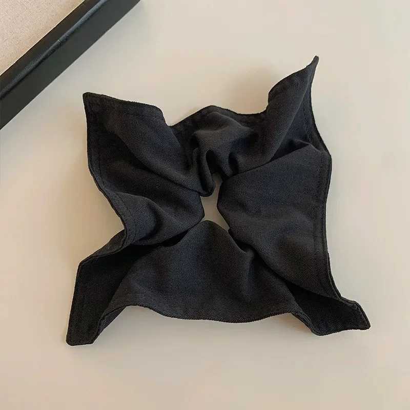 22x22cm Vintage Retro Women Oversized Denim Square Scrunchie Female Ponytail Hair Ties Elastic Hair Band Headwear Accessories H260319