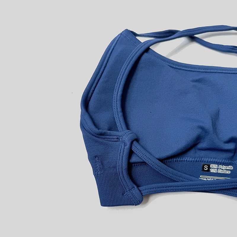 Backless Sports Bra Women Seamless Impact Yoga Top Bra Padded Gym Crop Top Stretchy Breathable Fitness Sports Top Z20260319