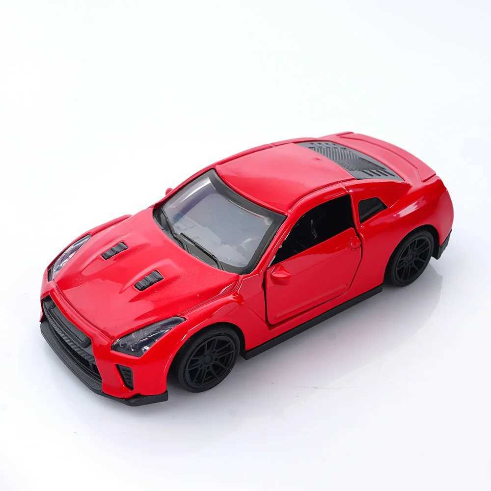Red Diecast Car143 Scale Pull Back Vehicle Toy with Double Door Openable Home Decor Collectible Model for him Birthday Gifts Y260319