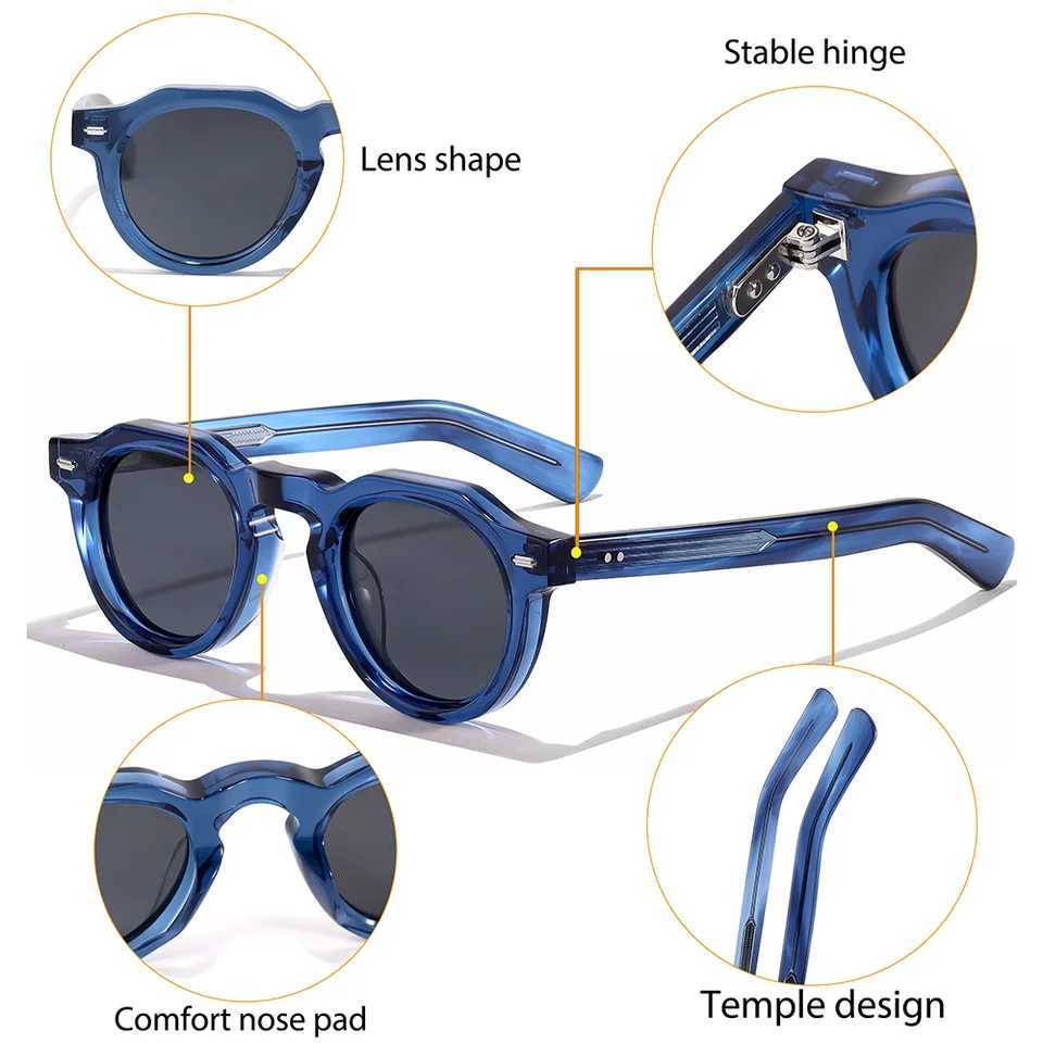 CATERSIDE Acetate Simple Men Sunglasses Polarized Small Frame High-Quality Frame Sun Glasses Women Party Travel Outdoor Glasses H260319 - view 5