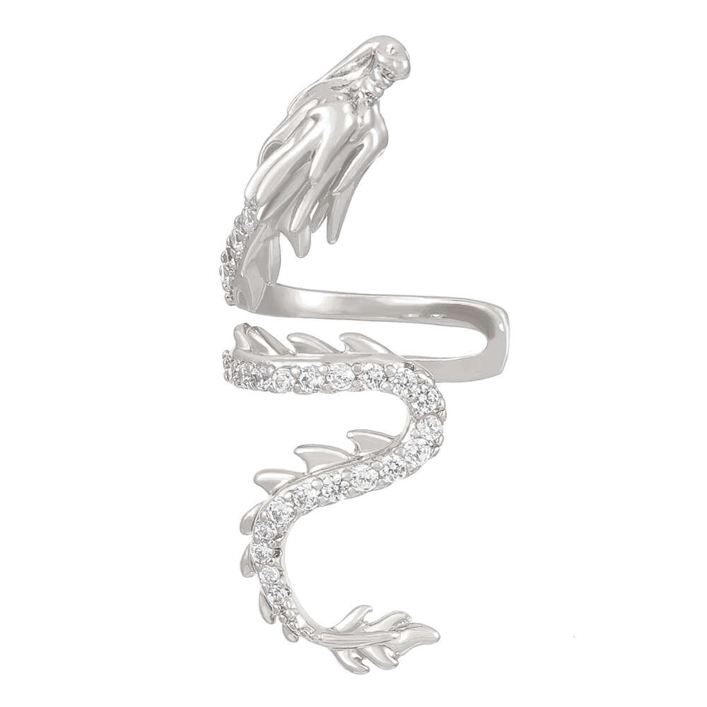 Dragon-shaped non-pierced cuffs and earrings women in Year of the Dragon, new Chinese-style earrings, high-end ear clips for men