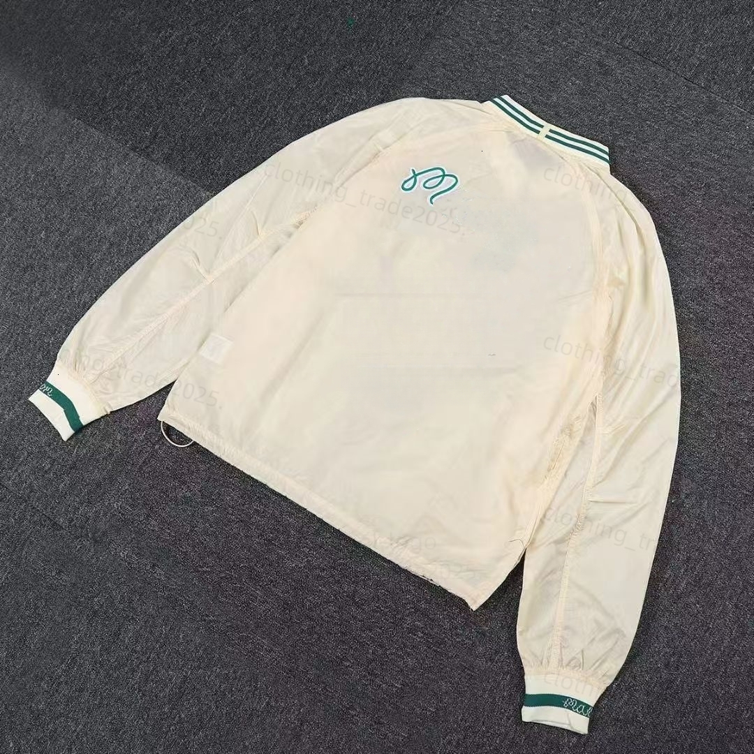 2026 New Men's Hoodies Streetwear Sweatshirt Women Fashion Designer Casual Green Light Cream Spliced Zipper Hoodie Gothic Oversized Malbons Hoodie Jacket 83b