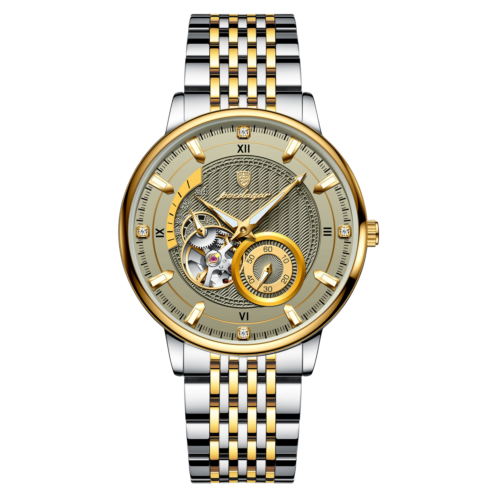 Swiss Brand Fully Automatic Mechanical Watch New Luxury Men's Watch Waterproof Live Streaming Foreign Trade Hot Item Dropshipping