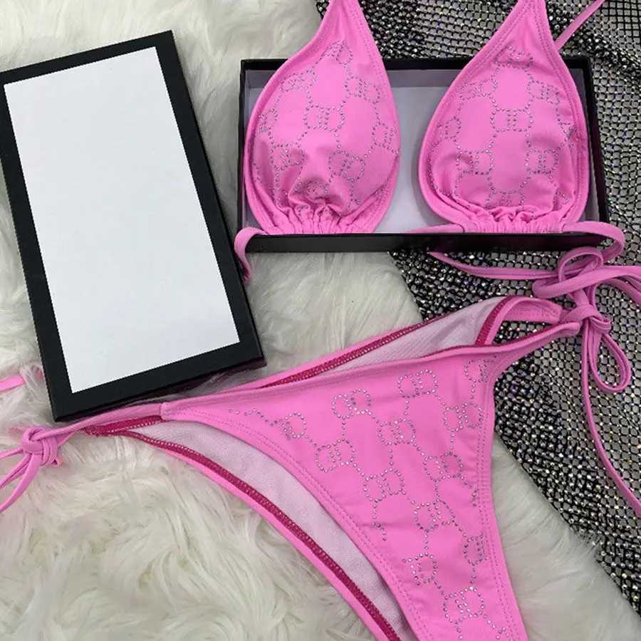 2026 Summer New Womens Outdoor Beach Swimsuit Sexy Hanging Neck Strap Split BikiniT260318