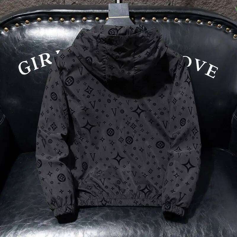 Designer Men's Handsome Versatile Jacket Gown Spring And Autumn Hooded Trend 2025 New Top Asia Size - view 5