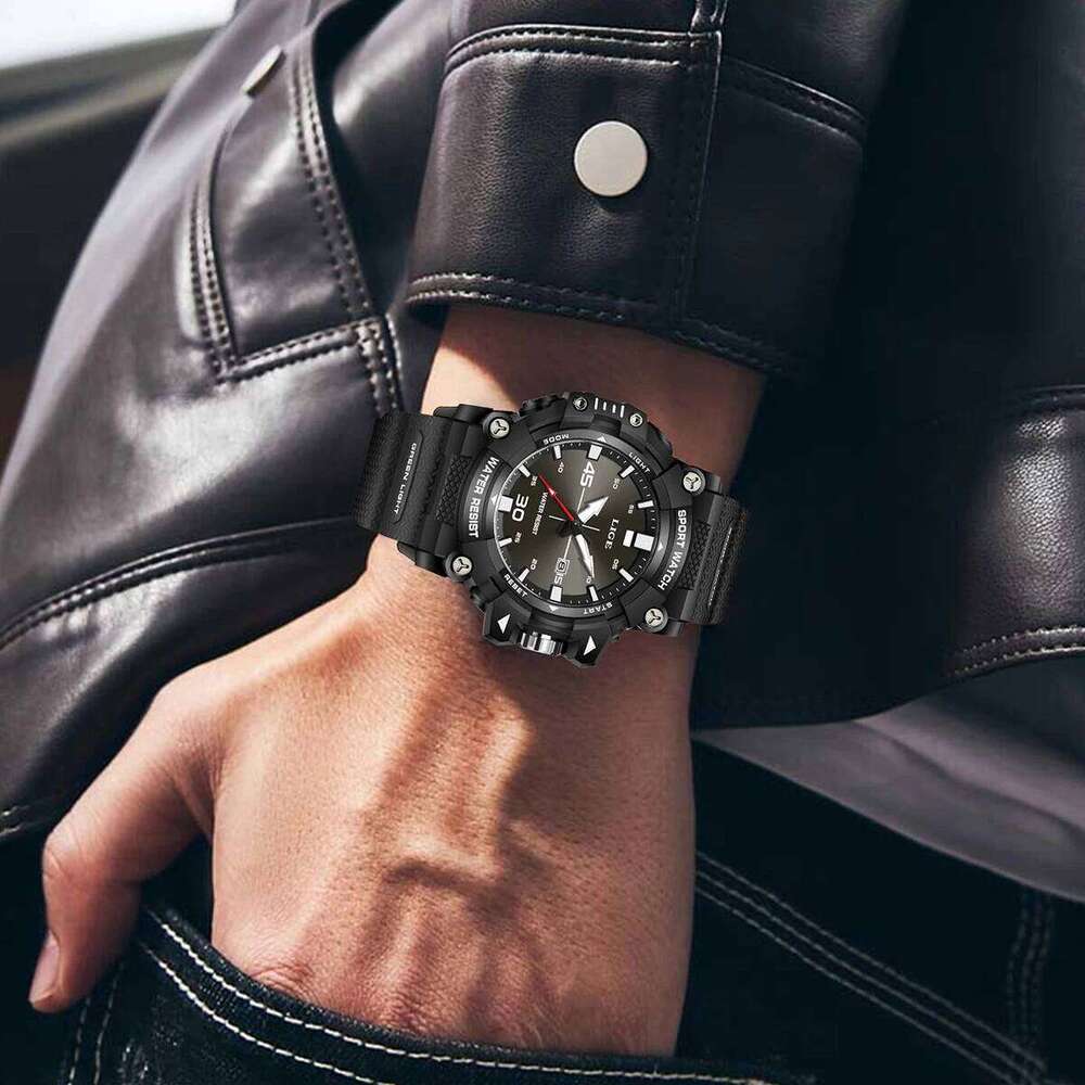 LIGE New original Military Sport Waterproof Quartz Chronograph Wrist For Fashion Luminous Big Dial Watch Men