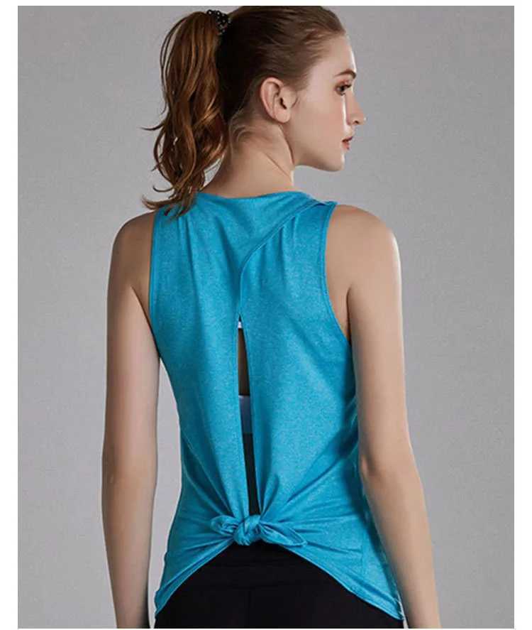 Summer Round Neck Fitness Suit Quick-drying Womens Sports Sleeveless I-vesselves Running and Jumping Casual Hoodie Shirt Z20260319