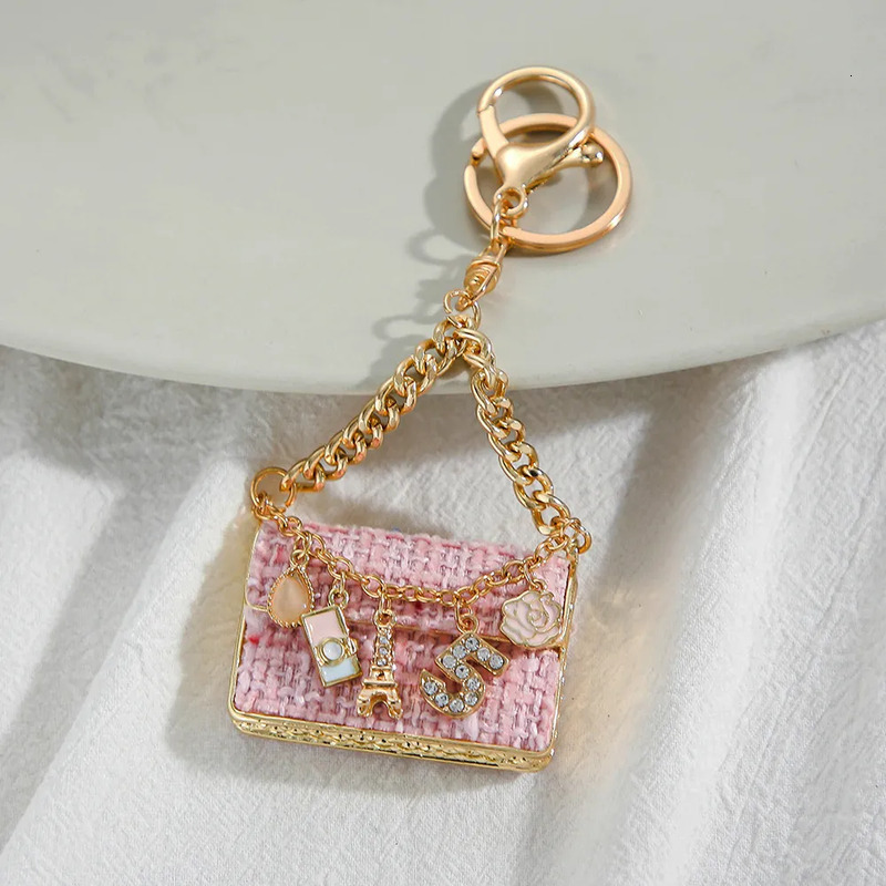 Creative Gift Sweet Style Metal Key Chain Pendant Cute Mini Bag Keychain Small Commodity