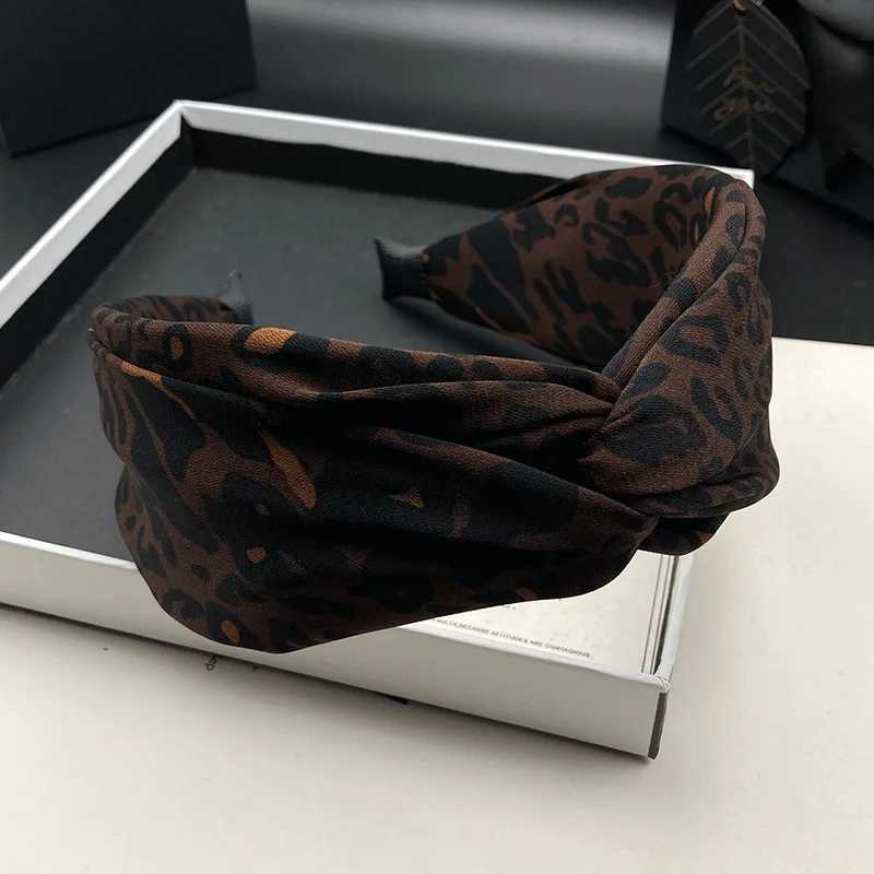 New High Headband Adult Hair Hoop Style Fashion Leopard Pattern Outdoor Daily Compression Headband H260319
