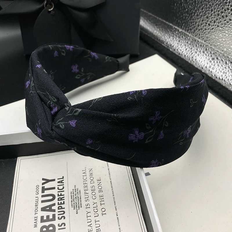 Advanced black floral hair clip headband for women new style headband with wide edge pressed hair and wash face headband H260319