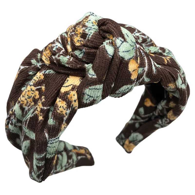 European and American fashion printed hair clip womens new high head hair tie headband hair pressure hair wash headband H260319