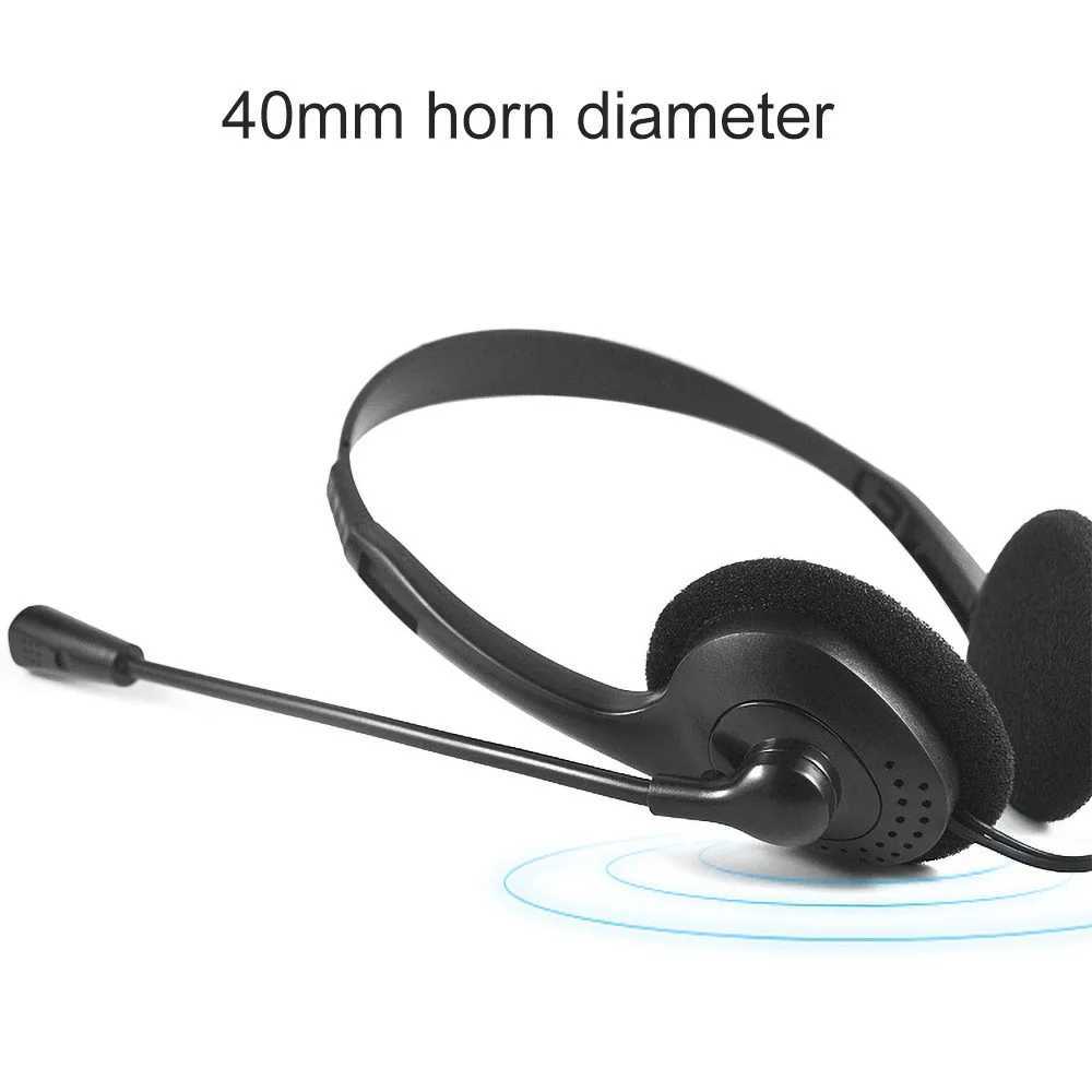 35mm Wired Gaming Earphone Headphone With Microphone 35mm Plug MIC VOIP Headset Skype for PC Computer Laptop D260319