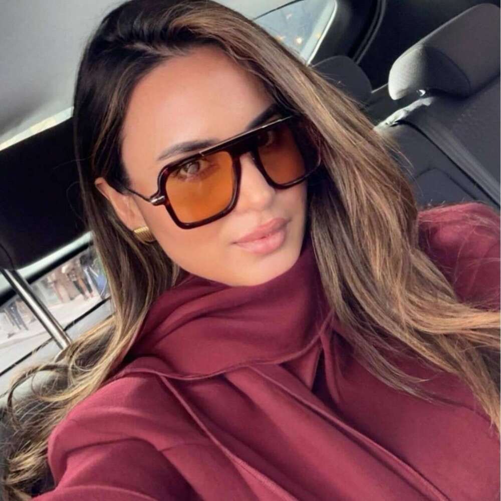 New Sunglasses, Unisex Square Frame Sunglasses For Men And Women Chunjinqiuli