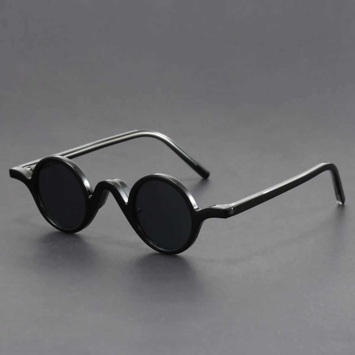 Peekaboo small frame round sunglasses for women vintage unisex TR90 retro polarized sun glasses for men acetate korean style H260319 - view 3