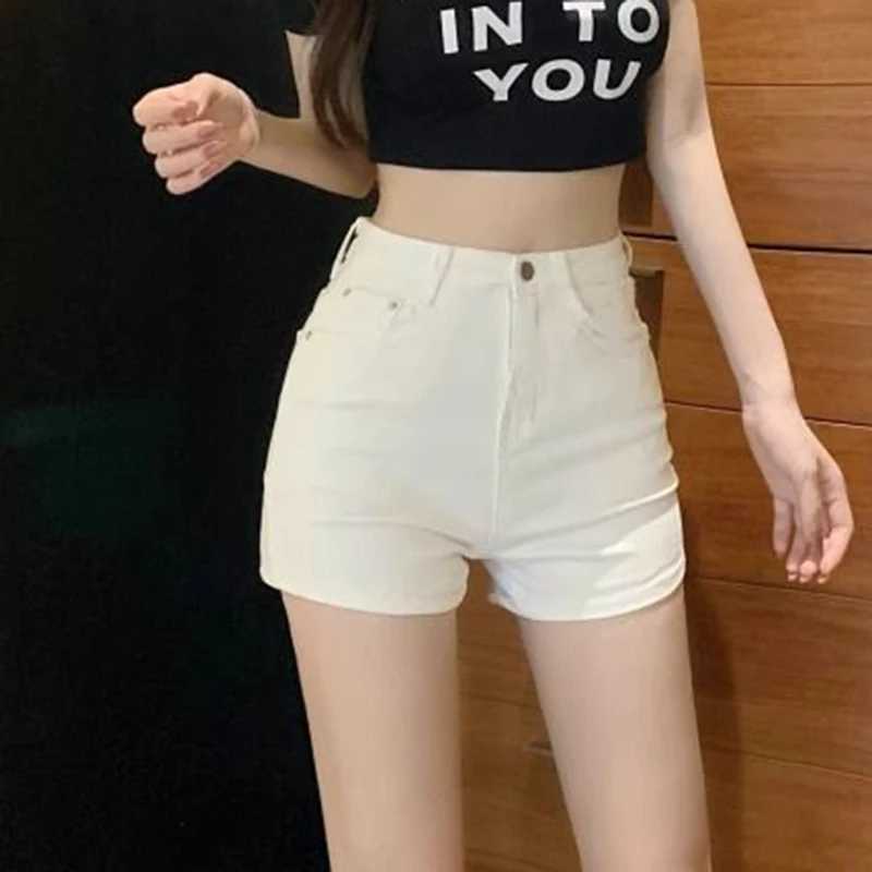 Summer Lady High Waist Classic White Shorts Hot Sale Women Thin Denim Pants Girls Classic Fashion Leisure Short Jeans M260319