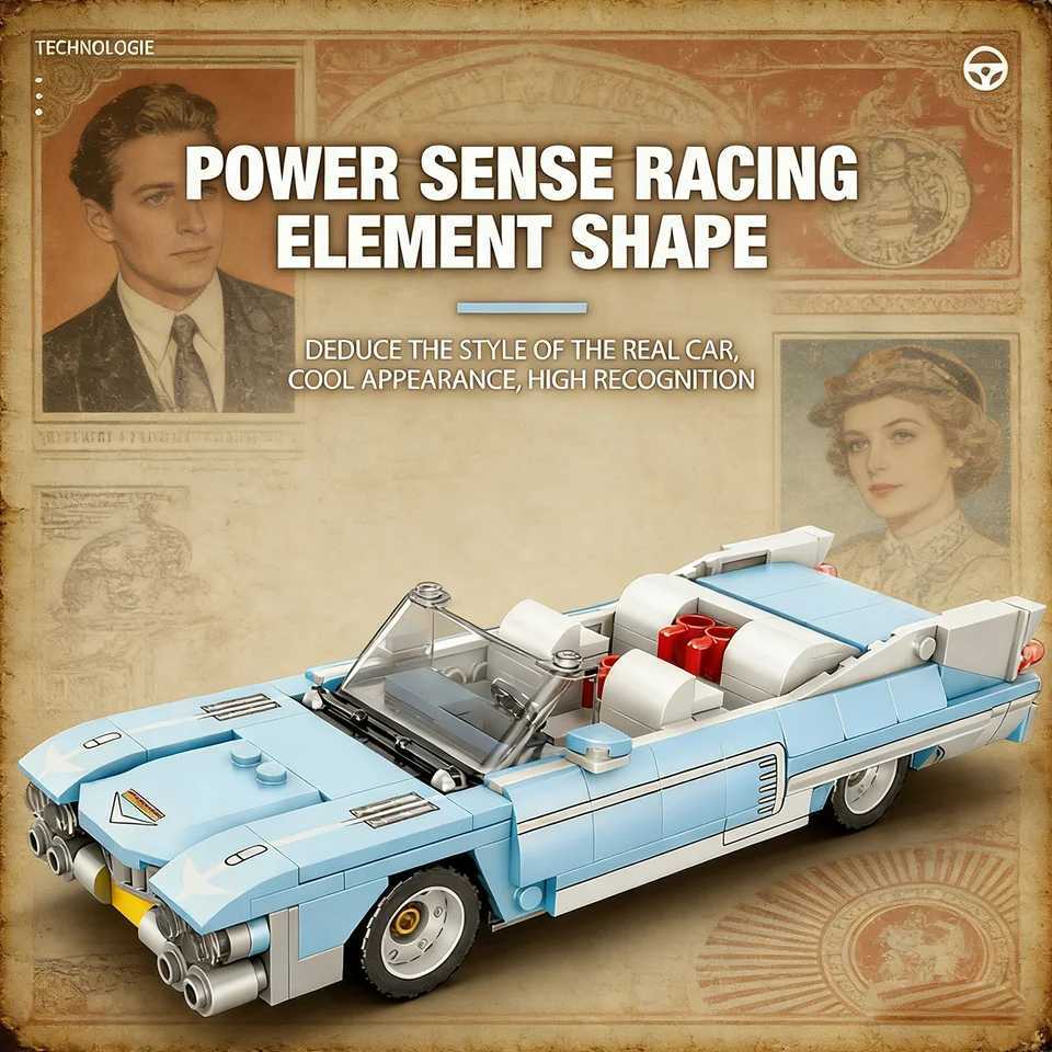 Reobrix 809 Building Block Vehicle ModelDIY Assembly Puzzle Toy Home Party Decor Collectible Bricks Festival Gift for Kids Y260319