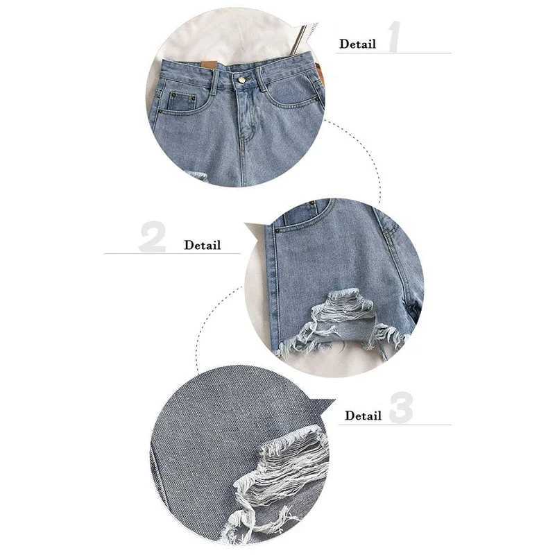 Summer Hot Sale Girls Fashion Denim Shorts Lady Chic Sexy Mini Pants Women Raw Edge High Waist A-line Short Jeans M260319