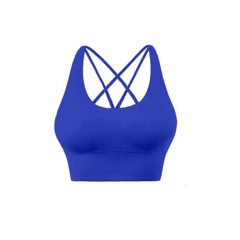 New Push Up Sports Bra Yoga Vest Cross Back Fitness Sexy Padded Top Gym Shock Absorbing Running Breathable Crop Top Sportswear Z20260319