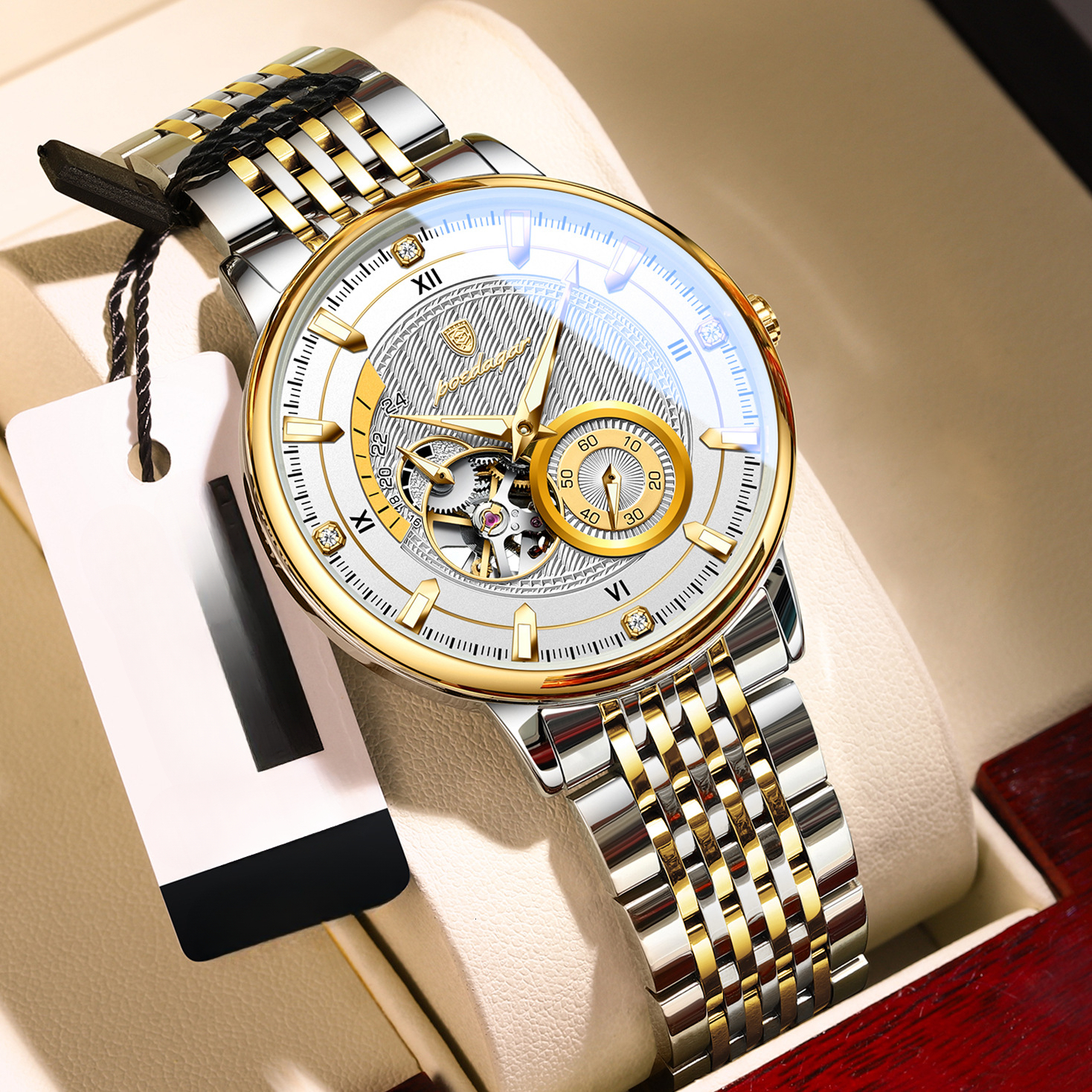 Swiss Brand Fully Automatic Mechanical Watch New Luxury Men's Watch Waterproof Live Streaming Foreign Trade Hot Item Dropshipping