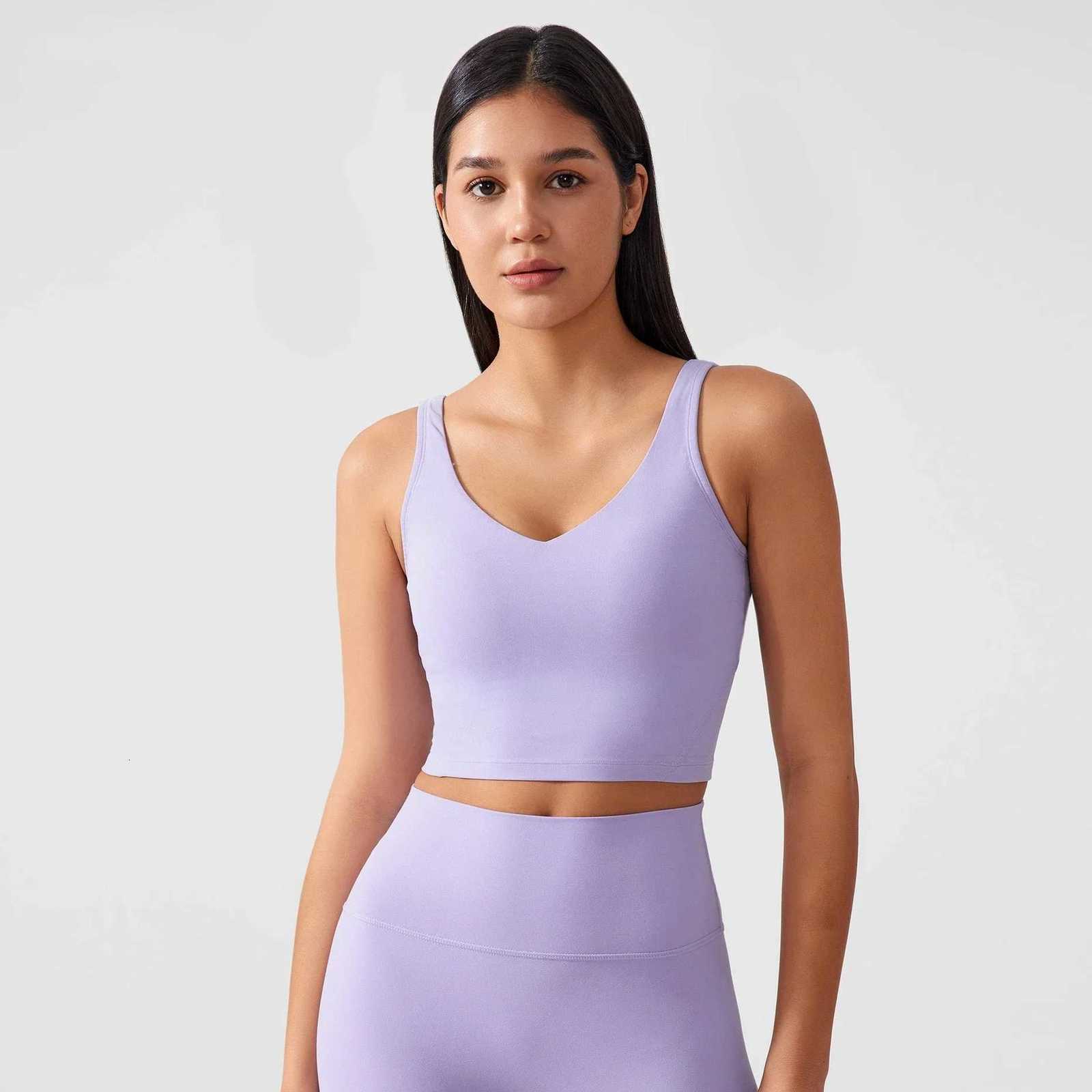 Sports Bra for Women Yoga Top Fixed Chest Pad Gym Vest Shock-proof Workout Tops Yoga Clothes U-shaped Back Fitness Crop Top Z20260319