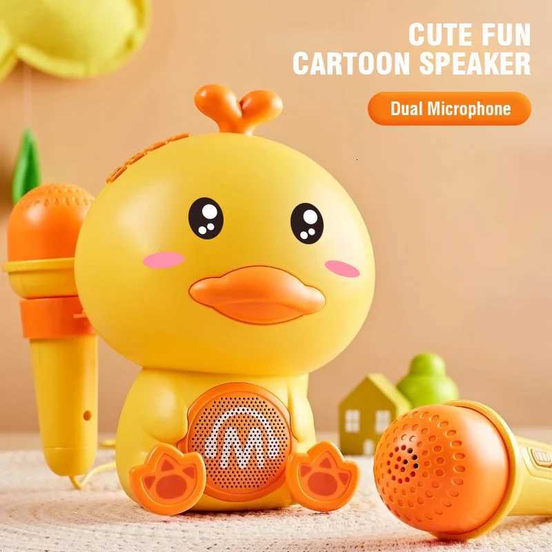 Kids Microphone Karaoke Machine Music Instrument Toys with Light Indoor Outdoor Travel Educational Toy Gift for Girl Boy Child Y260319