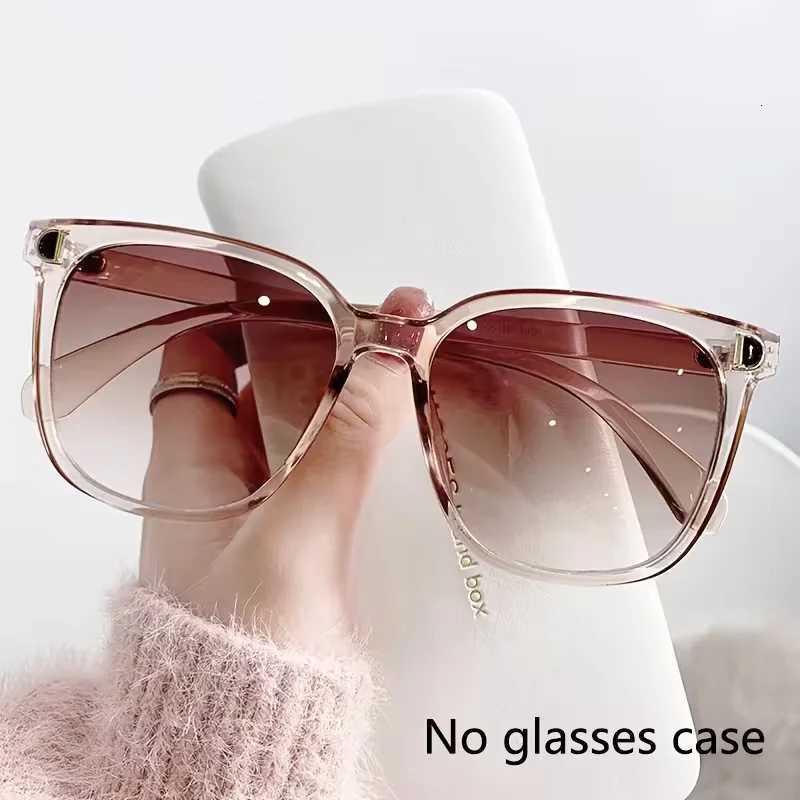 Womens Pink UV Protection Sunglasses D-Shaped Accent Face-Slimming for Big Faces Stylish Versatile Sun Shades H260319 - view 3