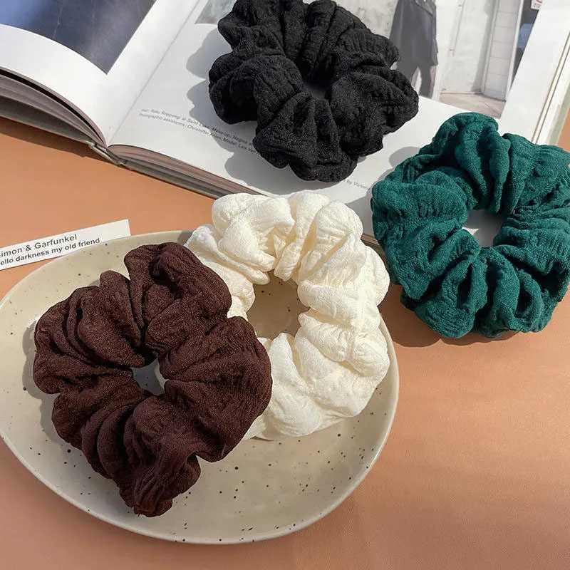 1/6 Pcs Womens Hair Scrunchies Solid Color Simple Fashionable Versatile Elegant Loose Hair Ties Elasticity Hair Accessories Girl H260319