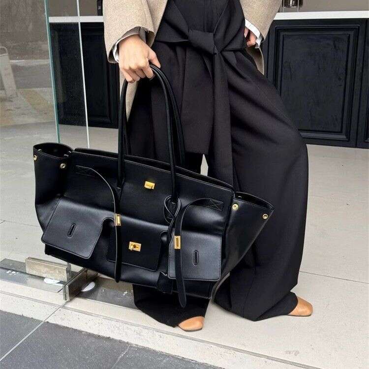 leather underarm platinum handbags, tote shoulder bags, large capacity