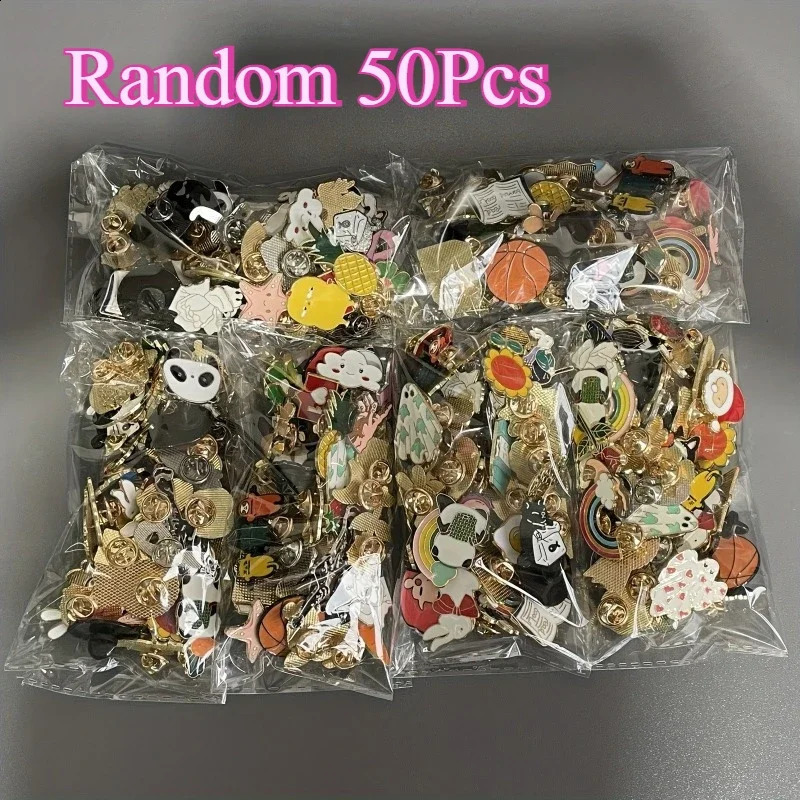 30pcs Cartoon Brooches Enamel Pins Retro Punk Dark Color Collar Corsage Shirt Hat Jacket Pin Badge Cartoon Bag Metal Pins Sets 260317