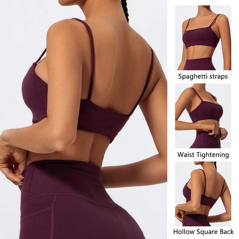 Ctenkevet Sling Yoga Bra Women Gym Workout Push Up Brassiere Female Outdoors Sports Underwear Women Fitness Shockproof Crop Top Z20260319