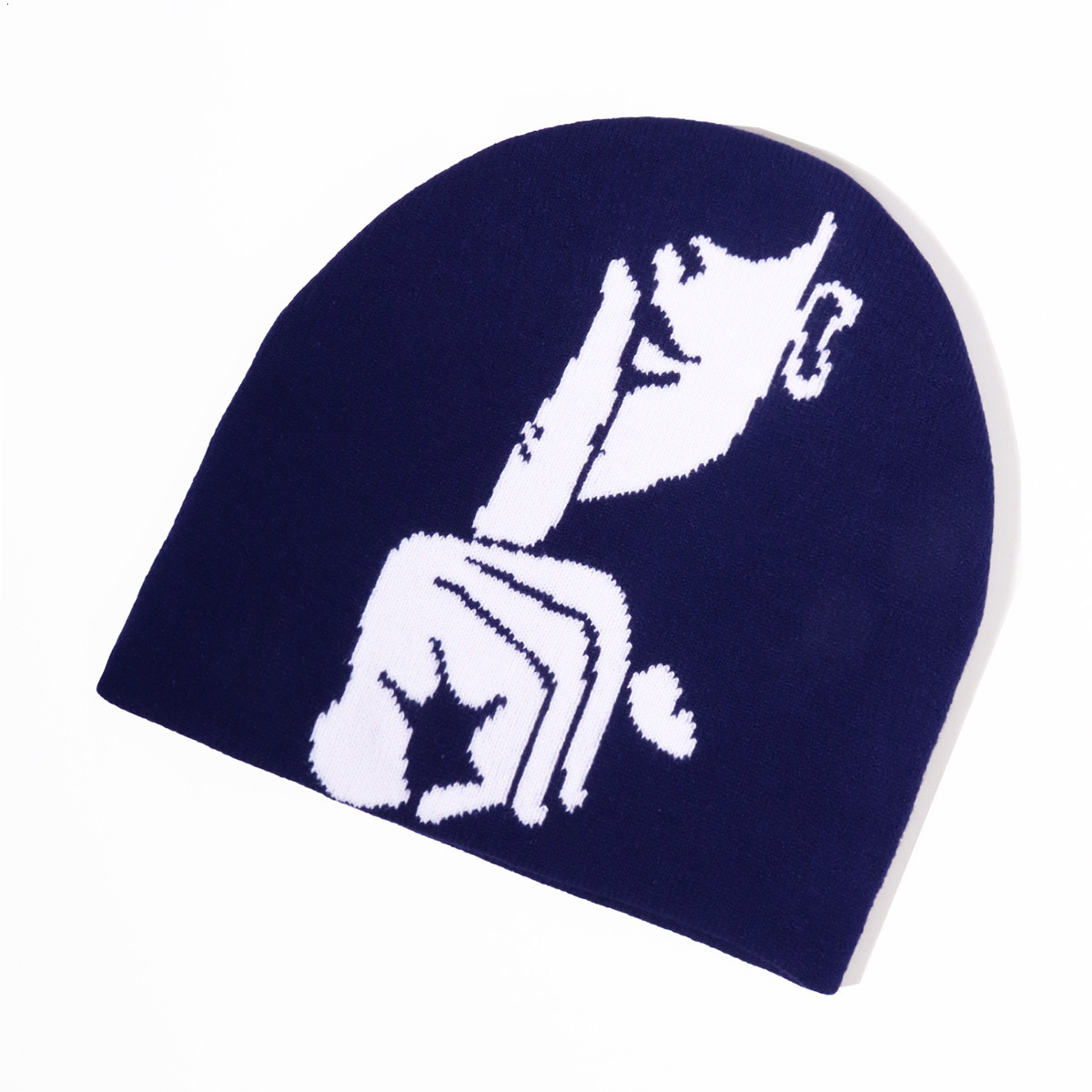 Minimally designed Korean jacquard knitted hat, popular in Europe and America, personalized and trendy outdoor sports cold hat