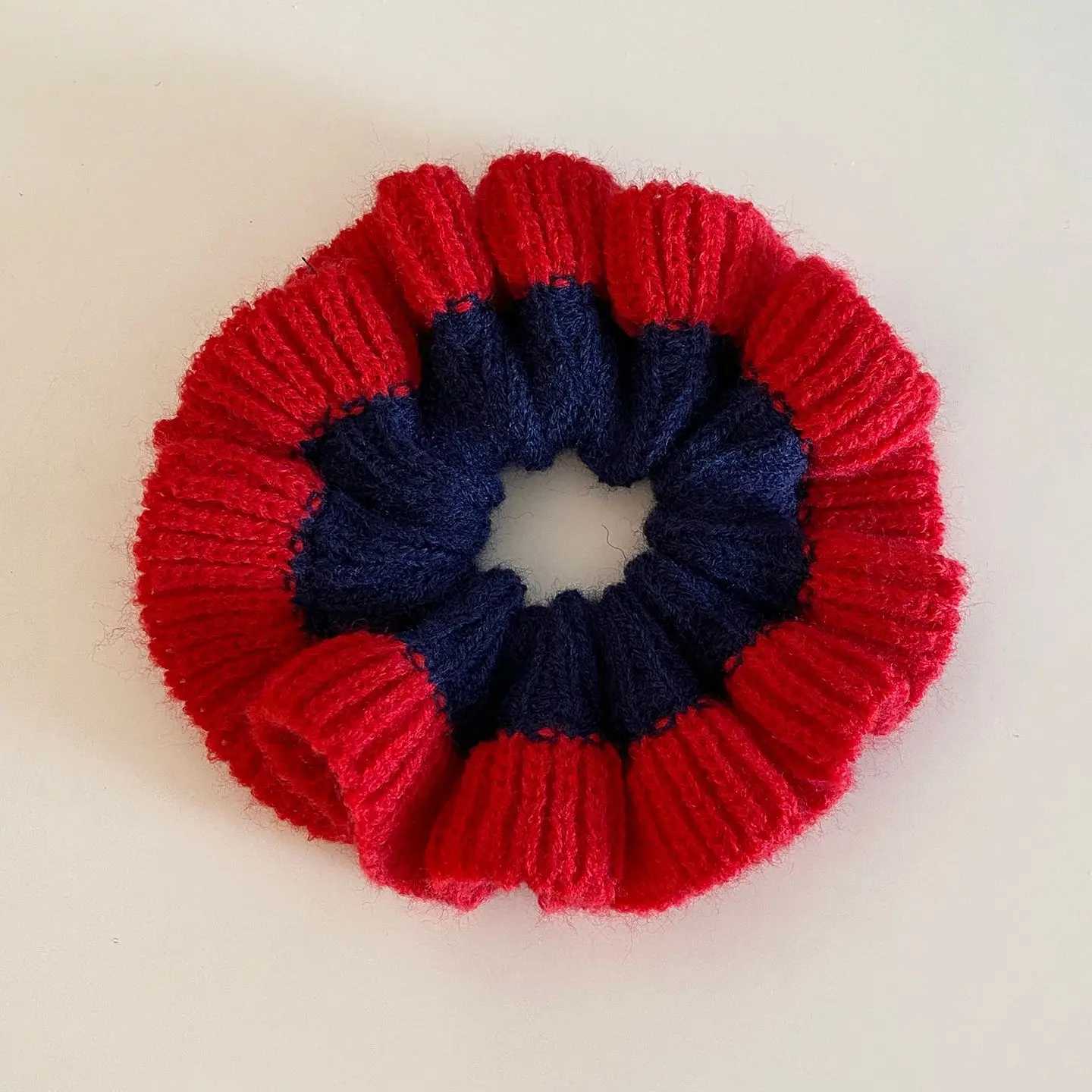 1PC Large Knitted Hair Scrunchie Women Color-block Wide Edge Band Fashion Hair Tie Elastic Ponytail Accessories Elegant Headwear H260319