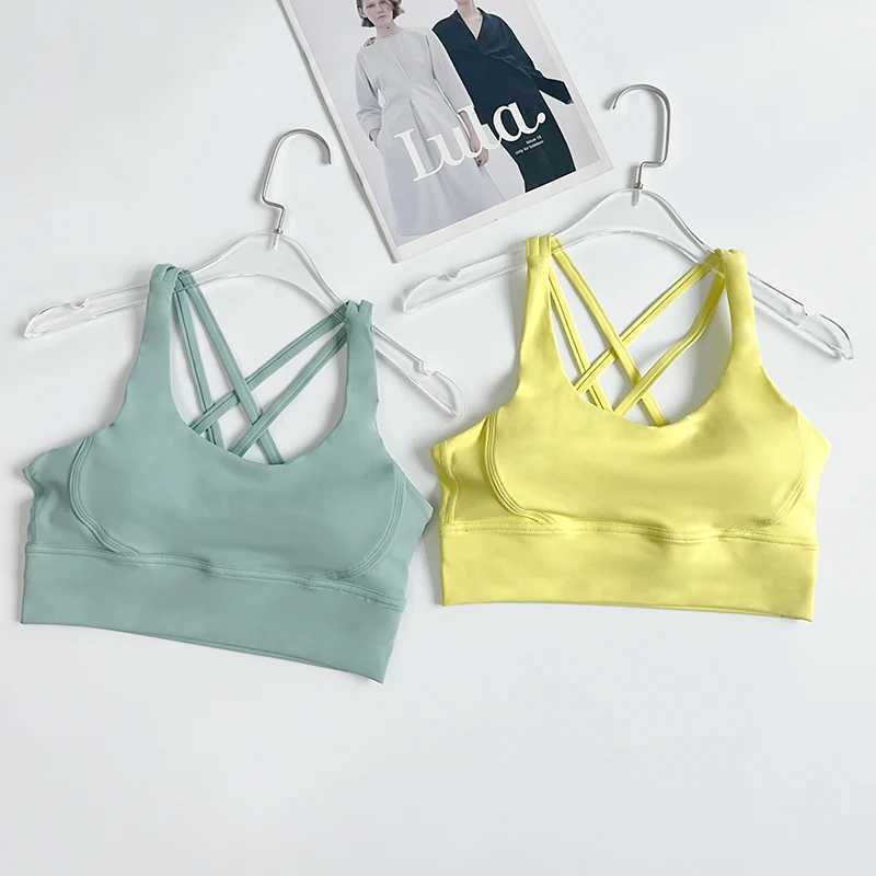 Solid Color Women Fitness Yoga Bras Race Back Sports Bras Nylon Top Women Bra Sexy Breathable Underwear For Women Gym Z20260319