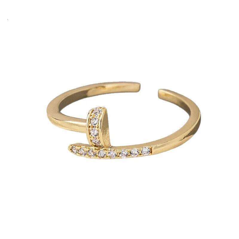 Jewelry Ring European and American open nail children's niche high-end ring personality cold wind rings