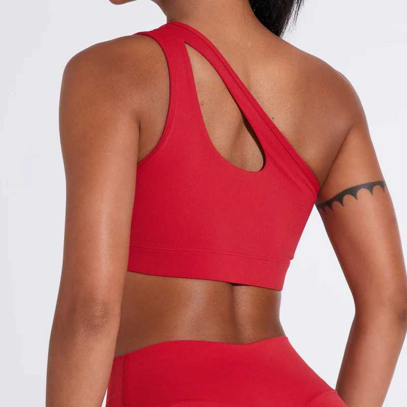QINACTIVE Women sexy One Shoulder Sports Bras Yoga Top Vest Quick-drying Yoga Gym Running Fitness Underwear Z20260319