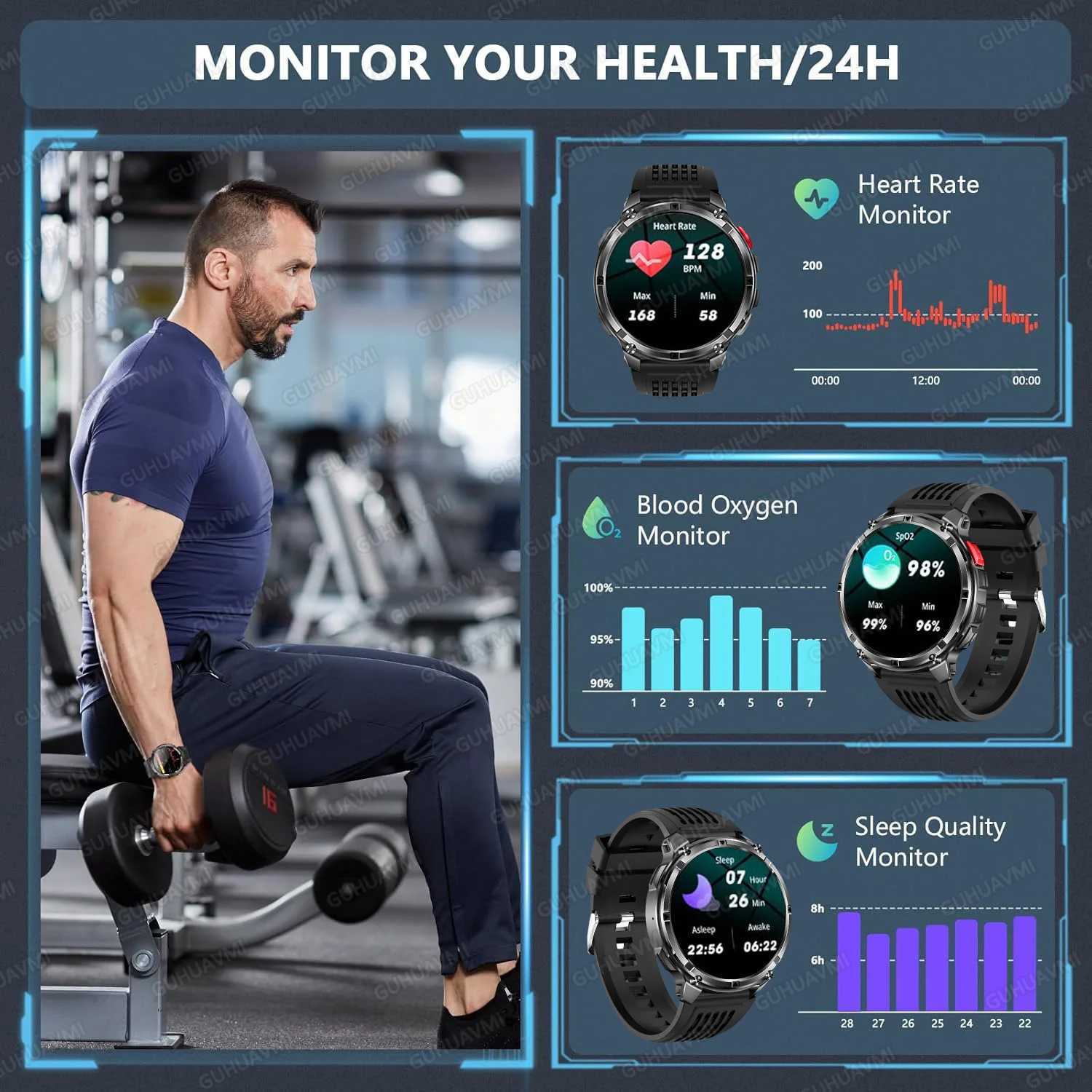 2026 New T-Rex3 Ultra 1100Mah Military Smart Watch Men 17AMOLED GPS Path 5ATM Waterproof Compass LED Flashlight Smartwatch iOS D260319