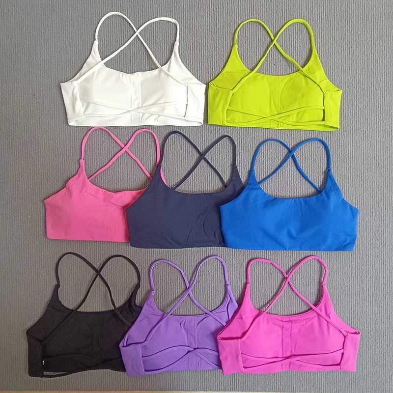 Sexy Yoga Sport Bra Cross Back Hollow Women Top Tight Gym Yoga underwear Athletic Workout With Chest Pad Sports Tank Top Z20260319