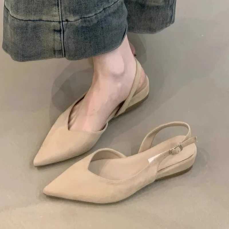 Womens Sandals Pointed Toe Flats Shoes New Woman Slippers Summer 2026 Trend Beach Dress Shoes Casual Walking Slingback Slides Z260318
