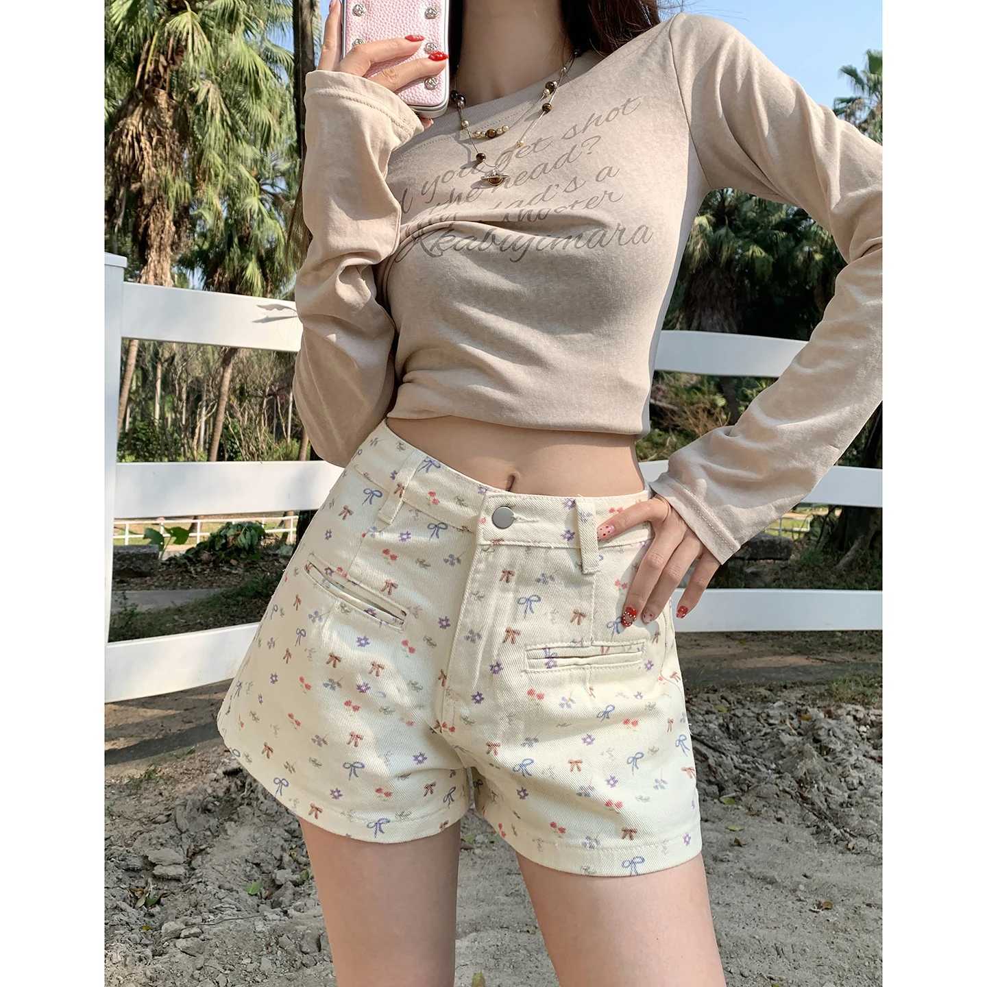 American Retro High Waist Loose Womens Jeans Spring Summer New Style Versatile Casual High Waist Shorts M260319
