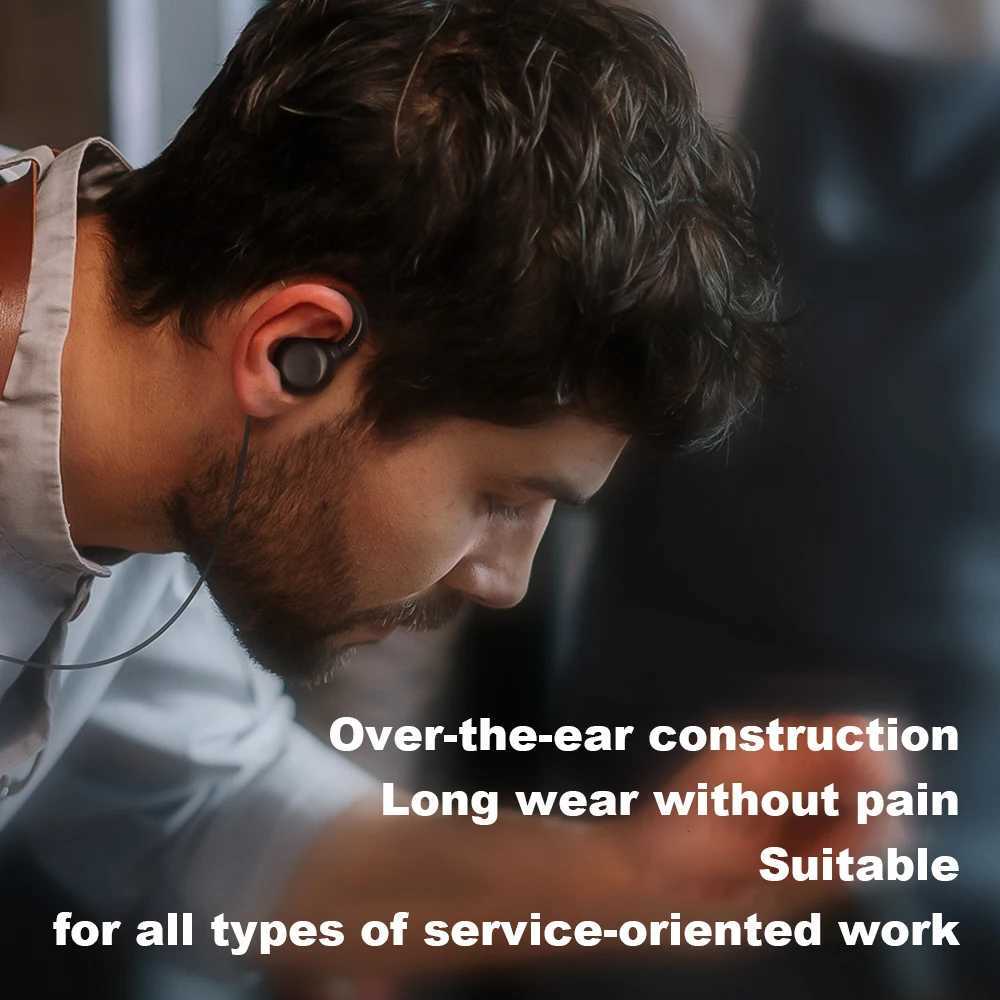 Baofeng Walkie Talkie Headset Mic K-Plug Wired Two Way Ham Radio Earphone EarHook Headphone For BF888S UV5R Walkie Talkie D260319